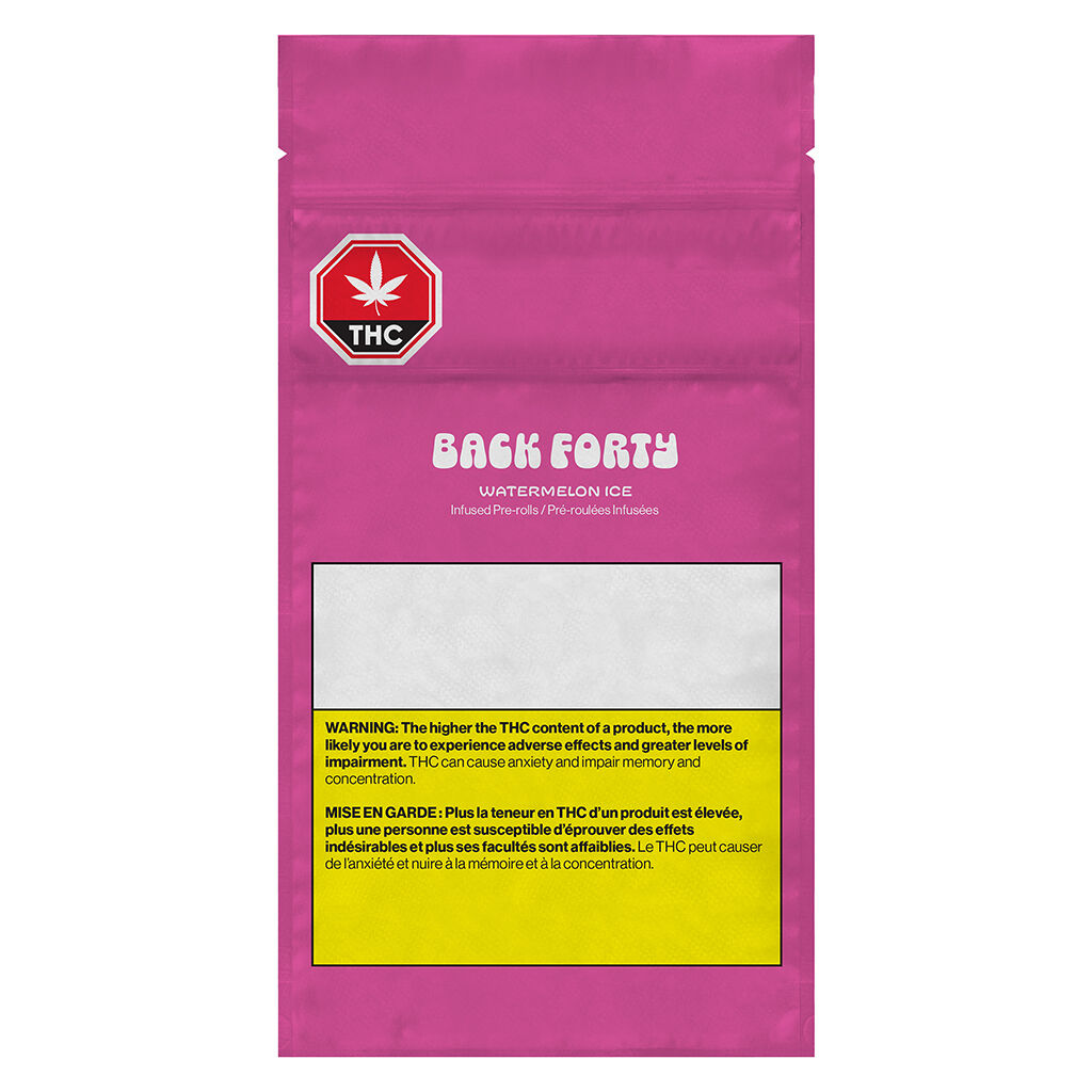 Back Forty - Watermelon Ice Infused Pre-Roll - Indica - 3x0.5g