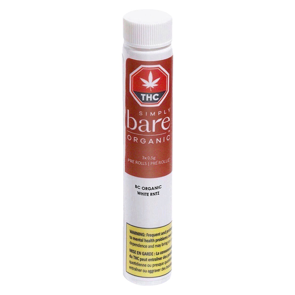 Simply Bare - BC Organic White Rntz Pre-Rolls - Hybrid - 3x0.5g