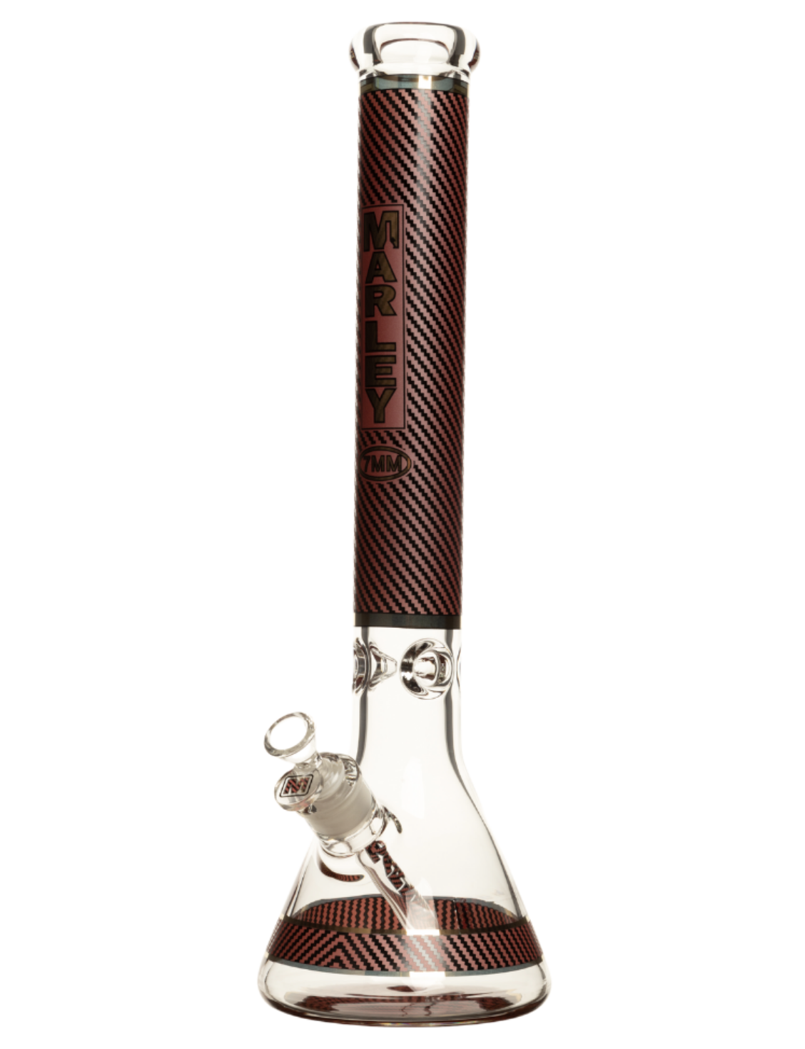 18" Marley Diagonal Blaze Bong - Red