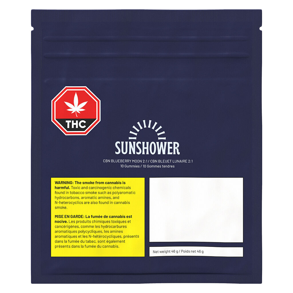 Sunshower - CBN Blueberry Moon 2:1 Soft Chews - Blend - 10 pack