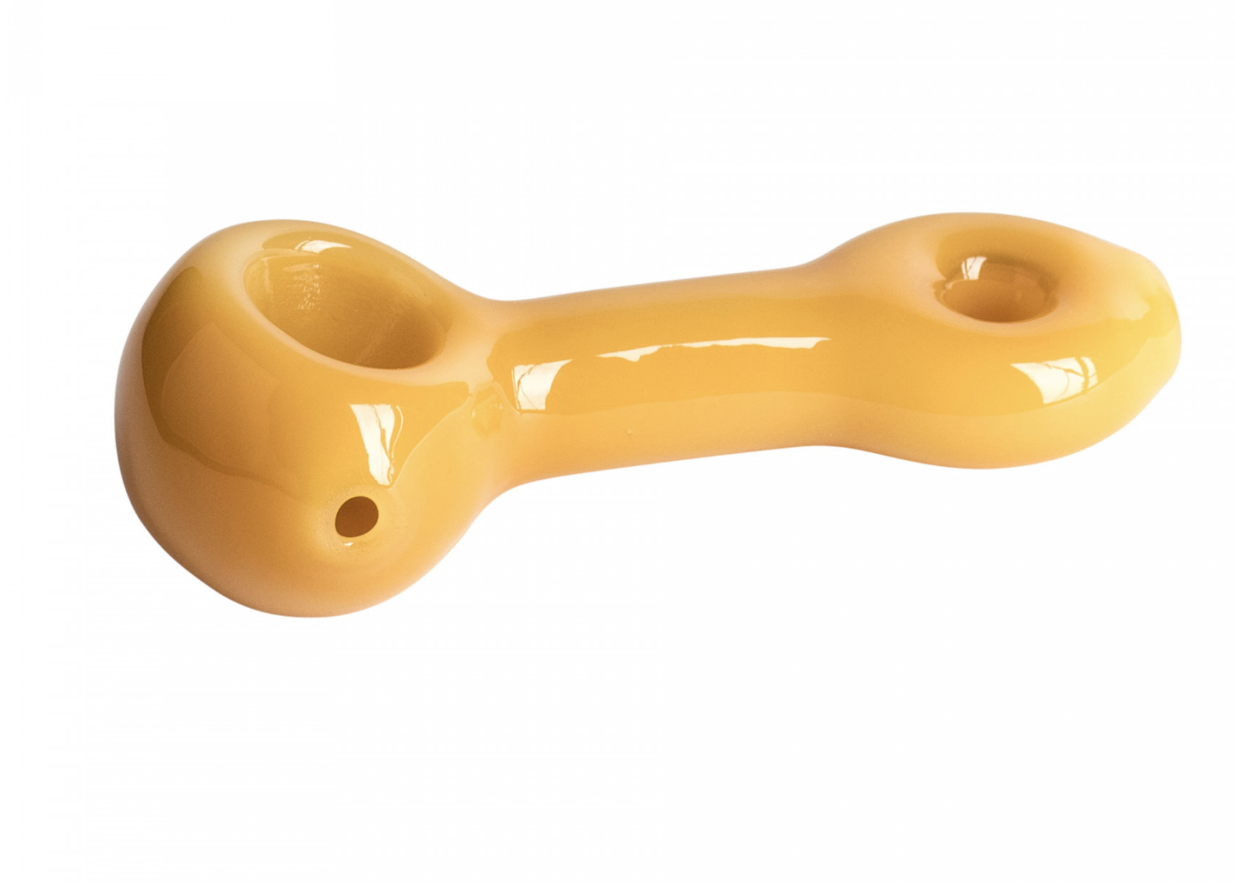 3.5" Donut Hand Pipe - Jade Yellow