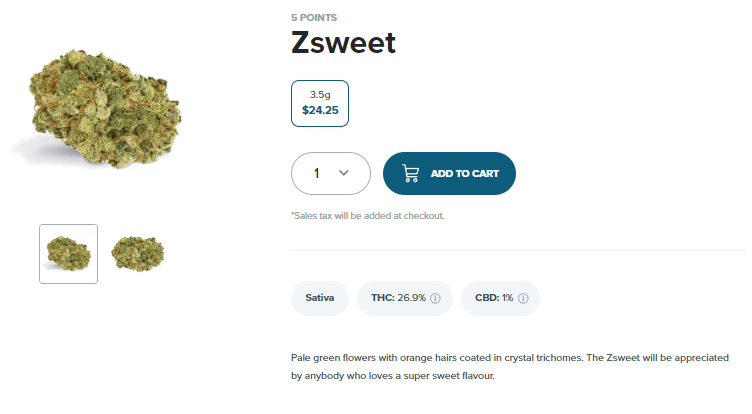 5 POINTS - Zsweet - Sativa - the Farmhouse Weed Store